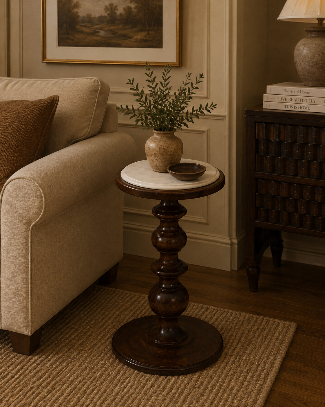 Bellmont Marble-Top Side Table