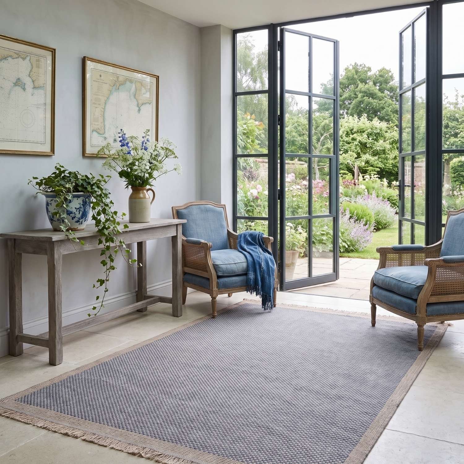 Nature Outdoor Rug Blue | 5200B