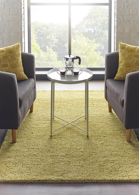 Autumn Gold Solid Wool Rug