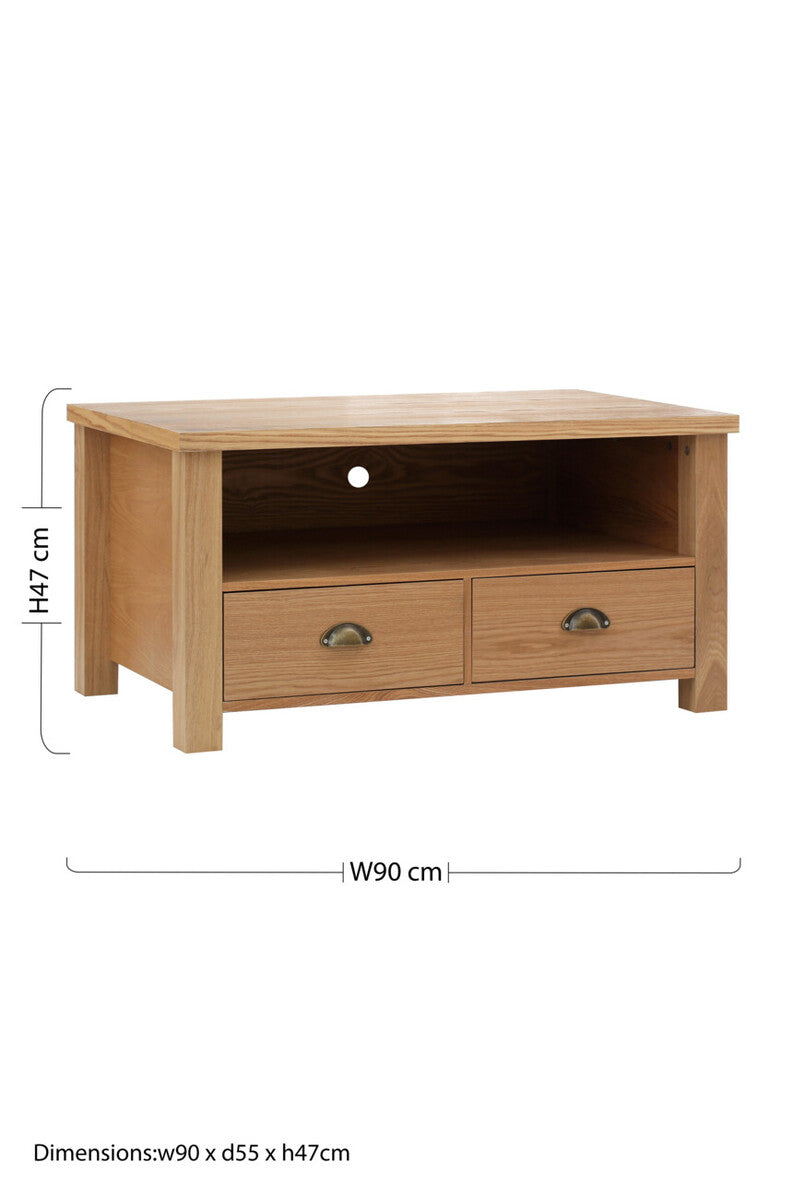 Westbury Natural Oak Veneer Effect Media Unit