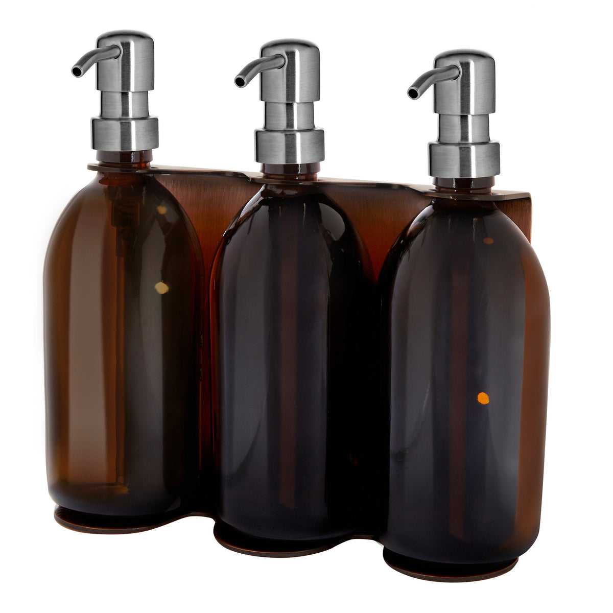 Copper Triple Wall Mounted Soap Dispenser