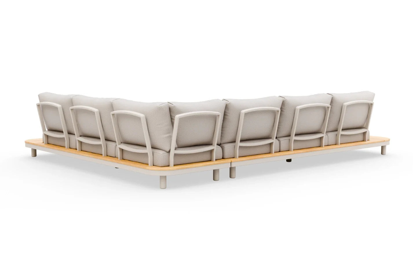 Cove 7 Seater Corner Garden Sofa Set | Solid Acacia Wood & Olefin Cushions