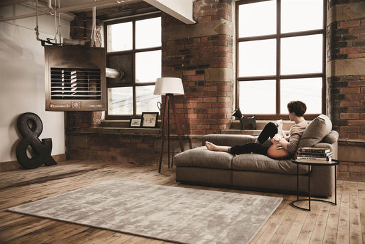 Grey Solid Luxury Rug