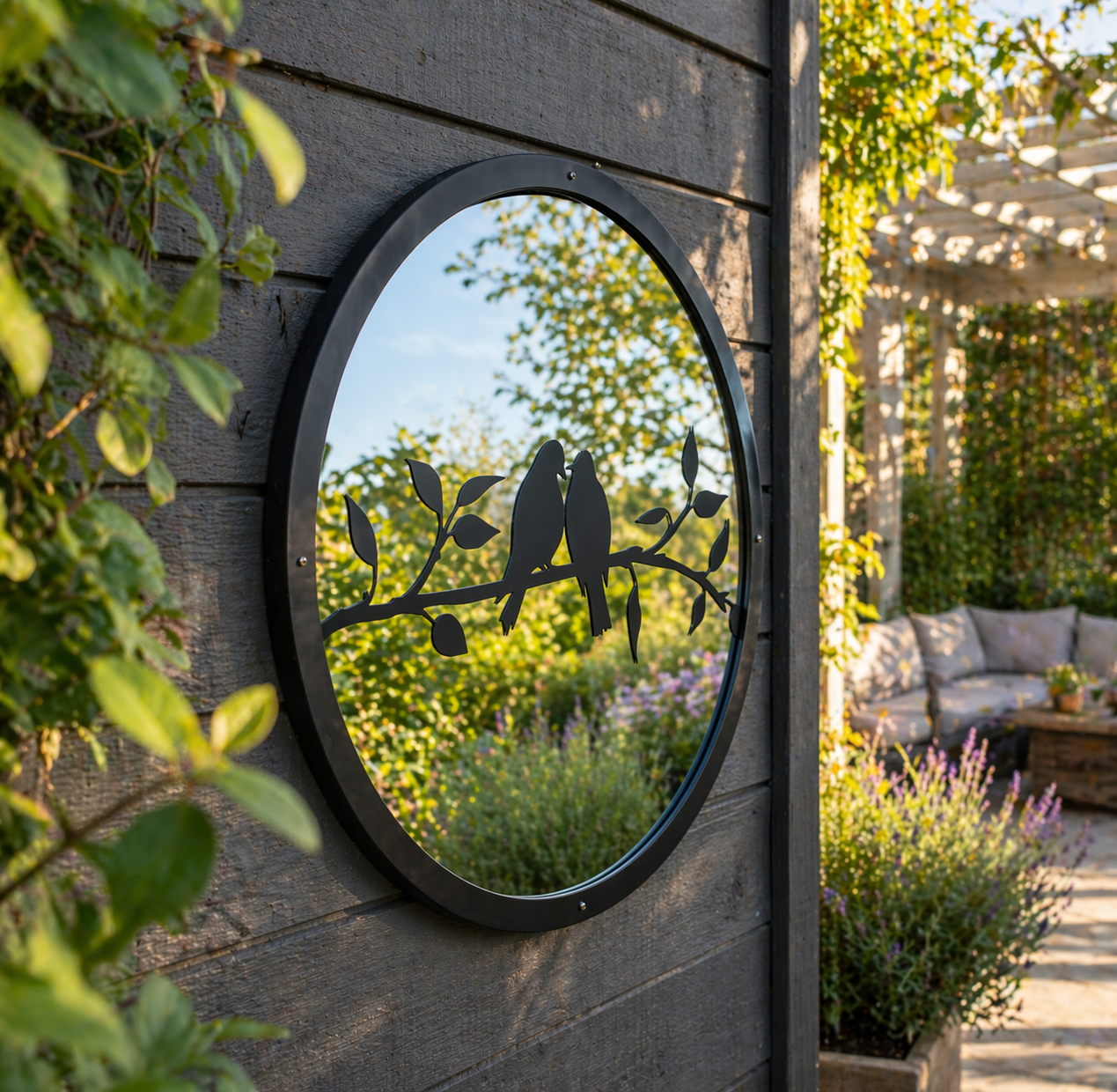 Love Birds Garden Mirror – A Symbol of Love & Togetherness