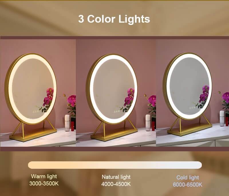 Anne Round Hollywood Mirror Gold 60x67CM
