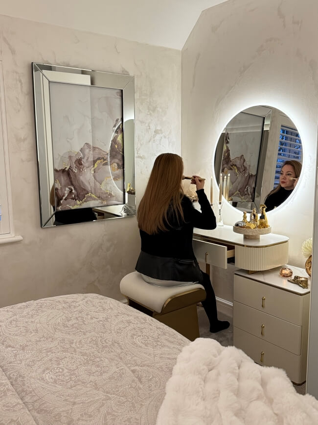 Round Wall Mounted Mirror 80cm