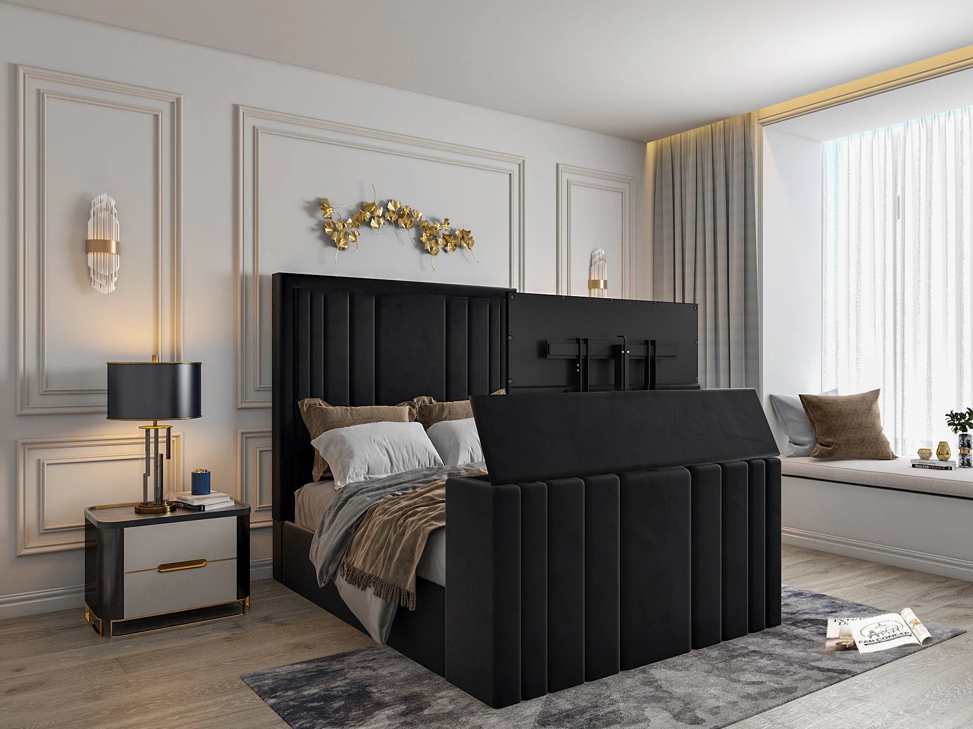 Fort Lewis Upholstered Tv Bespoke Bed Frame