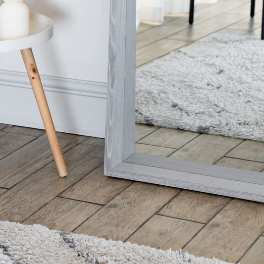 Full Length Grey Oak Rectangle Mirror - 200cm x 100cm