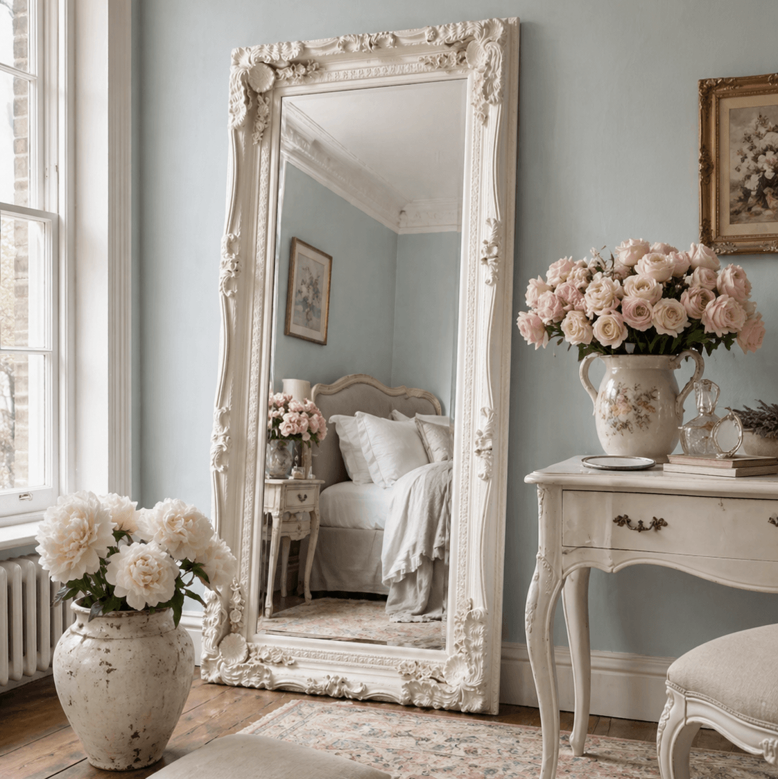 Leaner Mirror in Cream  176cm x 90cm