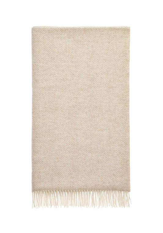 Harriet's Oatmeal British Wool Throw
