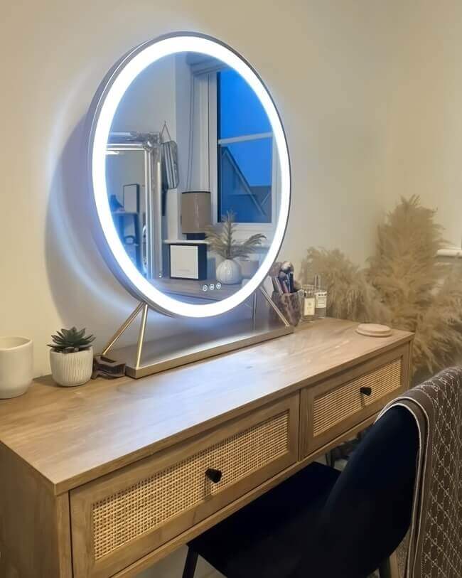 Anne Round Hollywood Mirror Gold 60x67CM