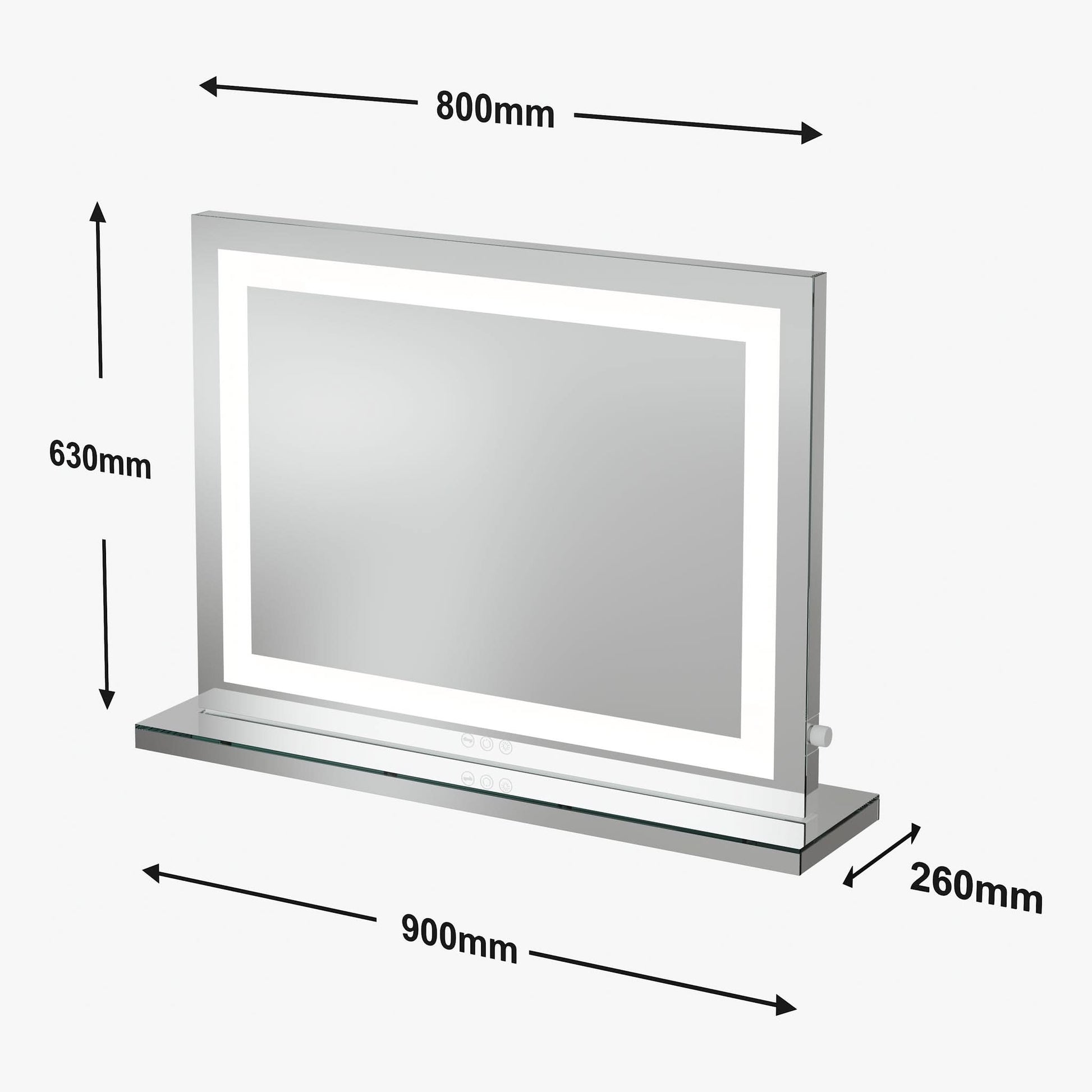 Hollywood Crystal Pro Mirror 80x60cm
