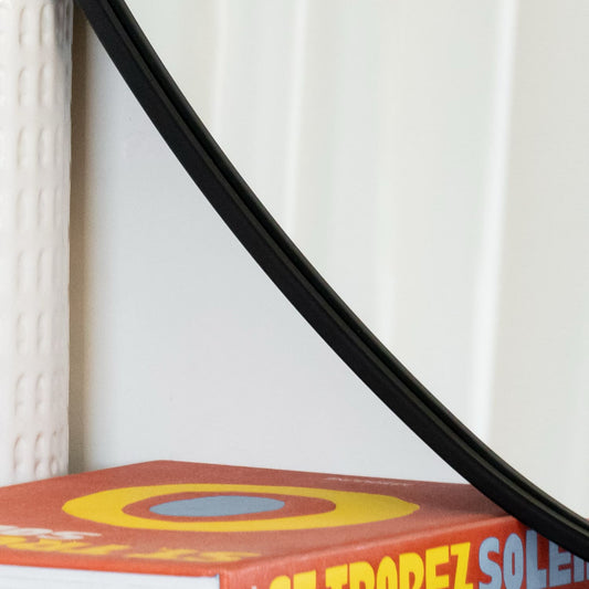 Black Metal Irregular Pebble Mirror - 120cm x 90cm