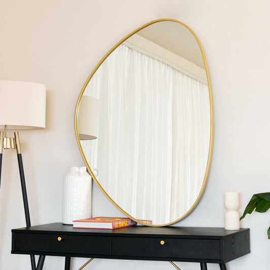 Gold Metal Irregular Mirror - 120cm x 90cm