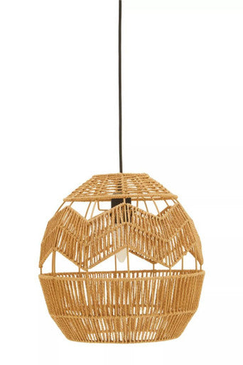 Natural Paper Rope Pendant Light | Jaya