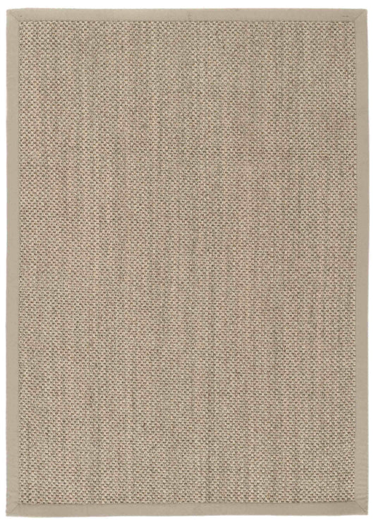 Bordered Light Beige Non-Slip Rug