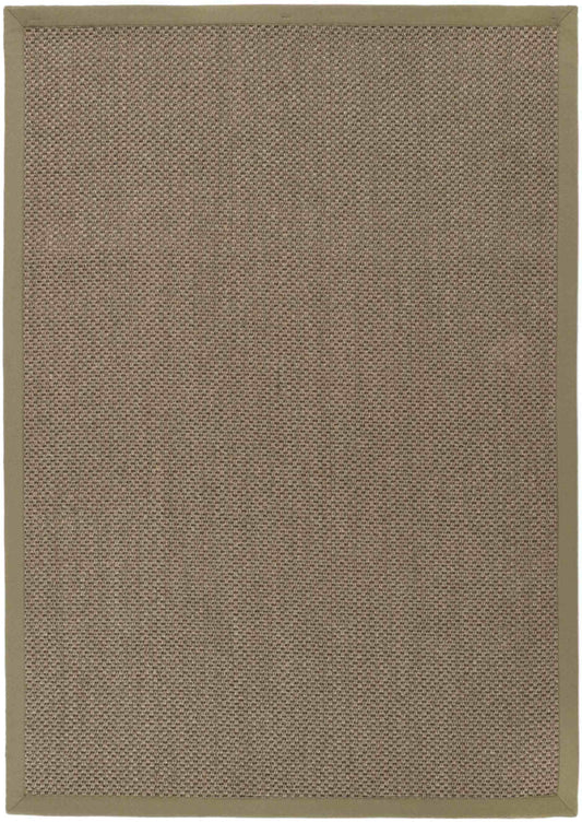 Bordered Sage Green Non-Slip Rug