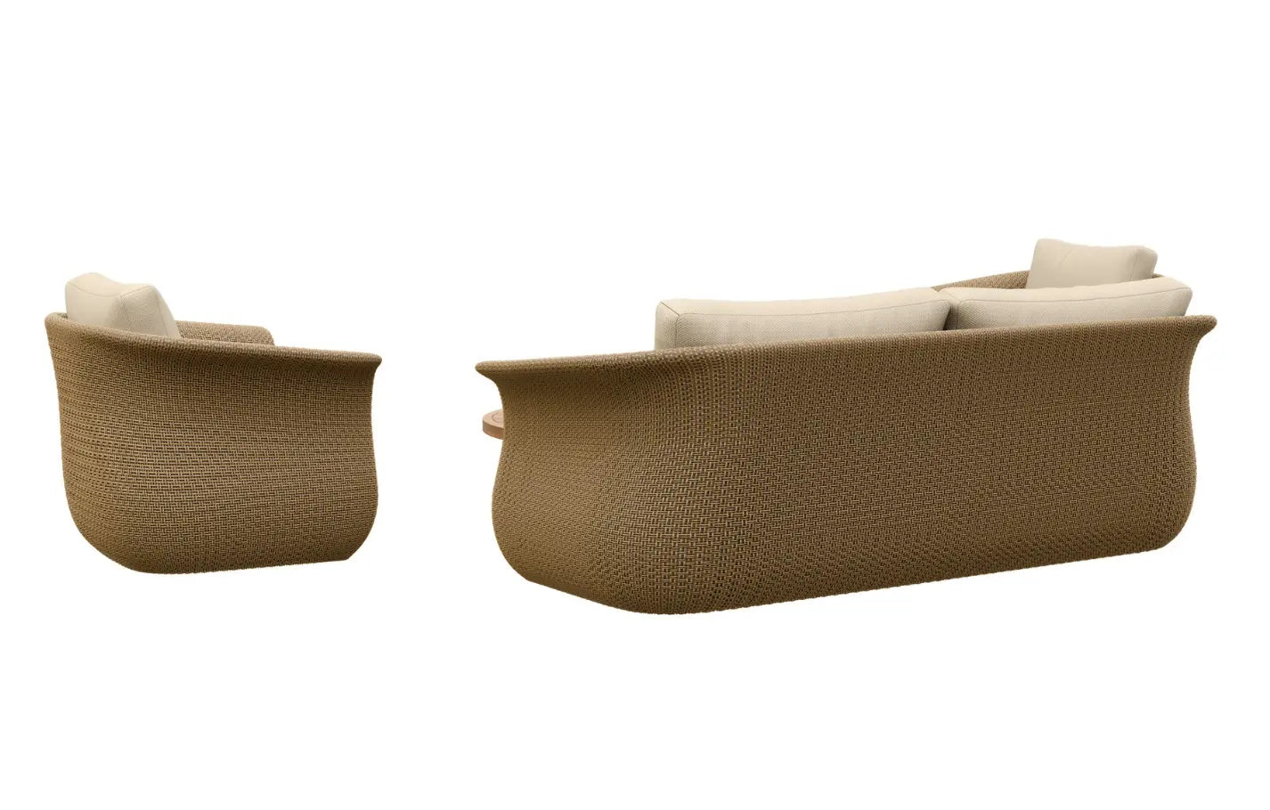 Linden Rattan 5-Seater Outdoor Sofa & Armchair Set with Teak Coffee Tables