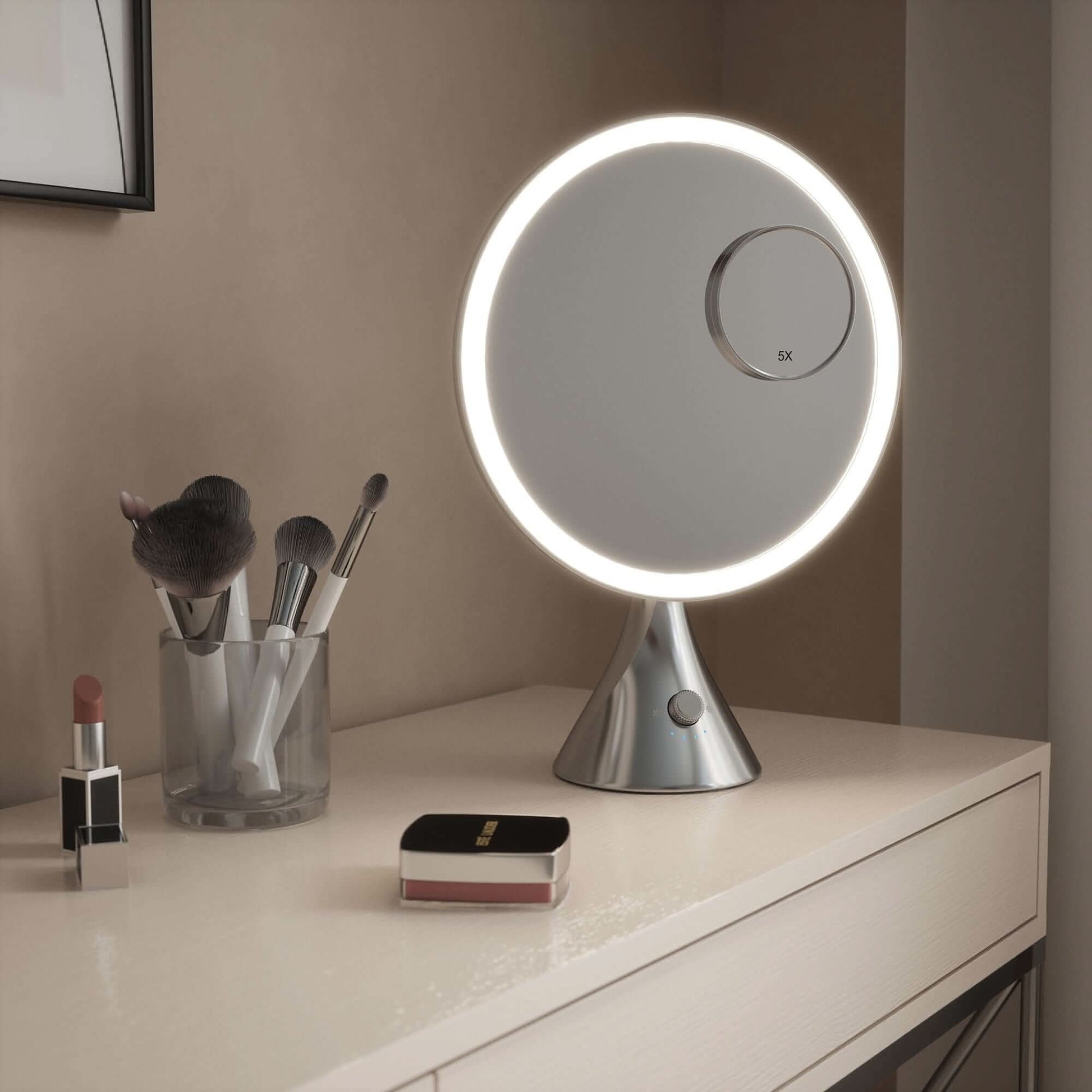 Glam Pro Cosmetic Vanity Mirror in Chrome