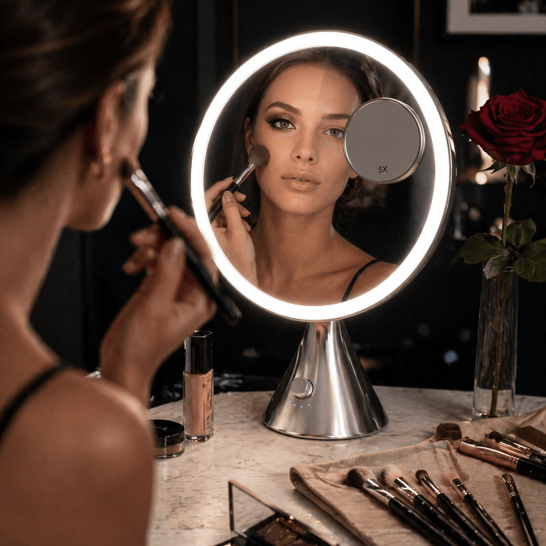 Glam Pro Cosmetic Vanity Mirror in Chrome