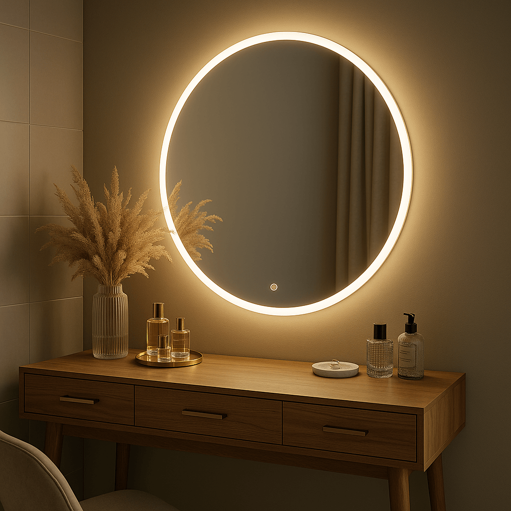 Round Wall Mounted Mirror 80cm