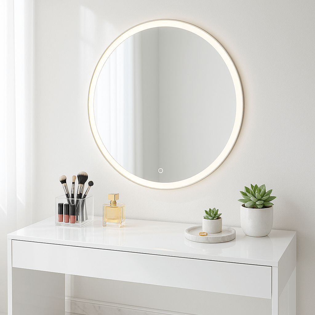 Round Wall Mounted Mirror 80cm