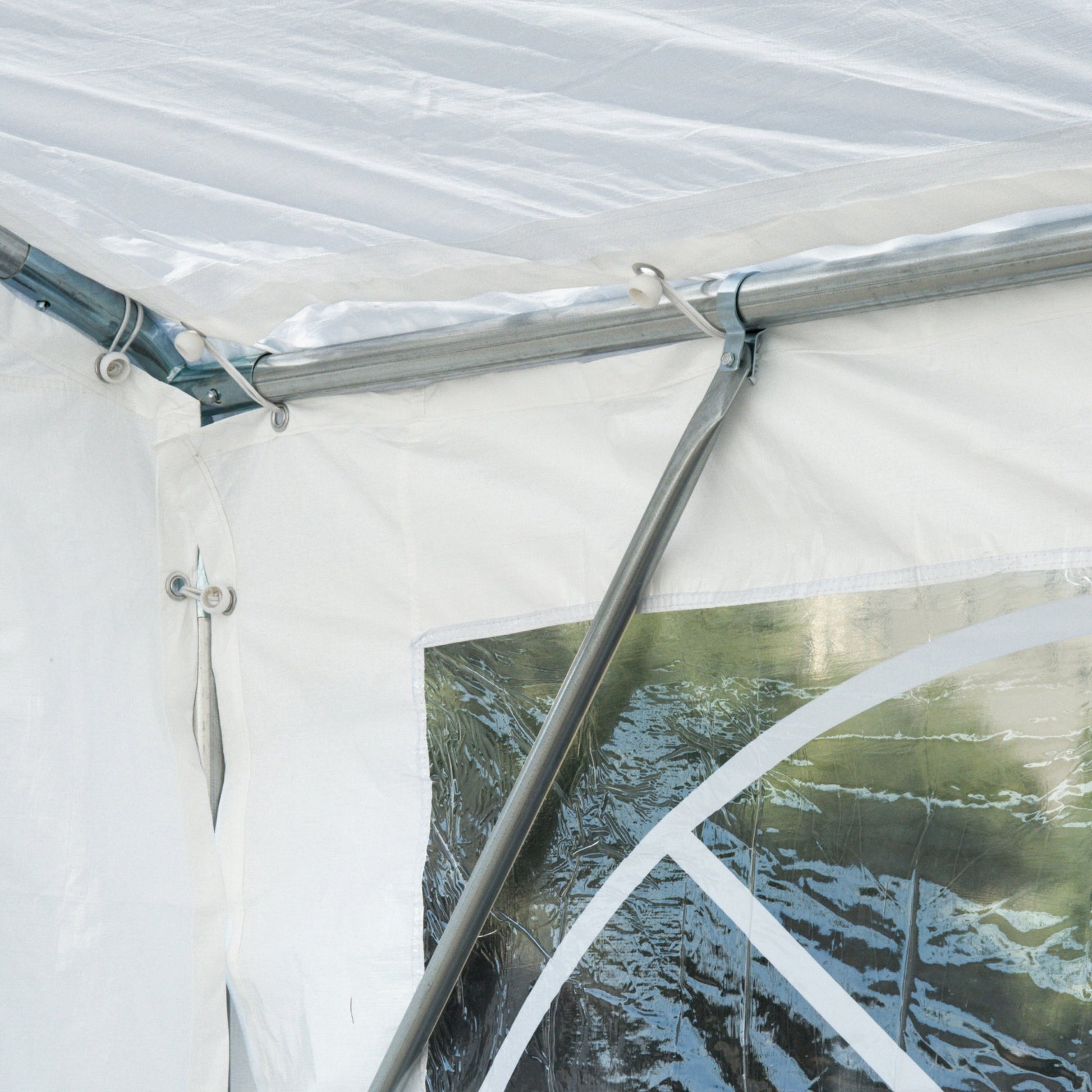 8m x 4m Garden Gazebo Marquee Party Tent Wedding Portable Garage Carport Event shelter Car Canopy Outdoor Heavy Duty Steel Frame Waterproof Rot Resistant