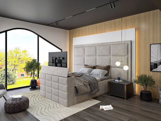 Lirim Upholstered Tv Bed Frame