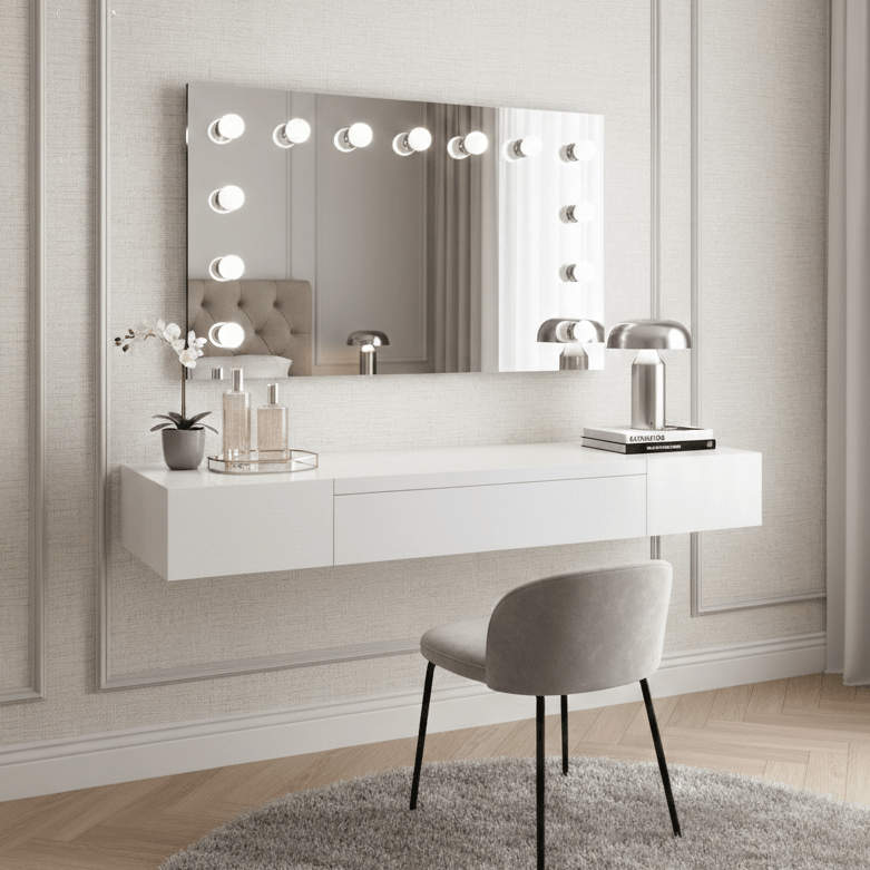 Hollywood Mirror Wall Mounted 100x60cm