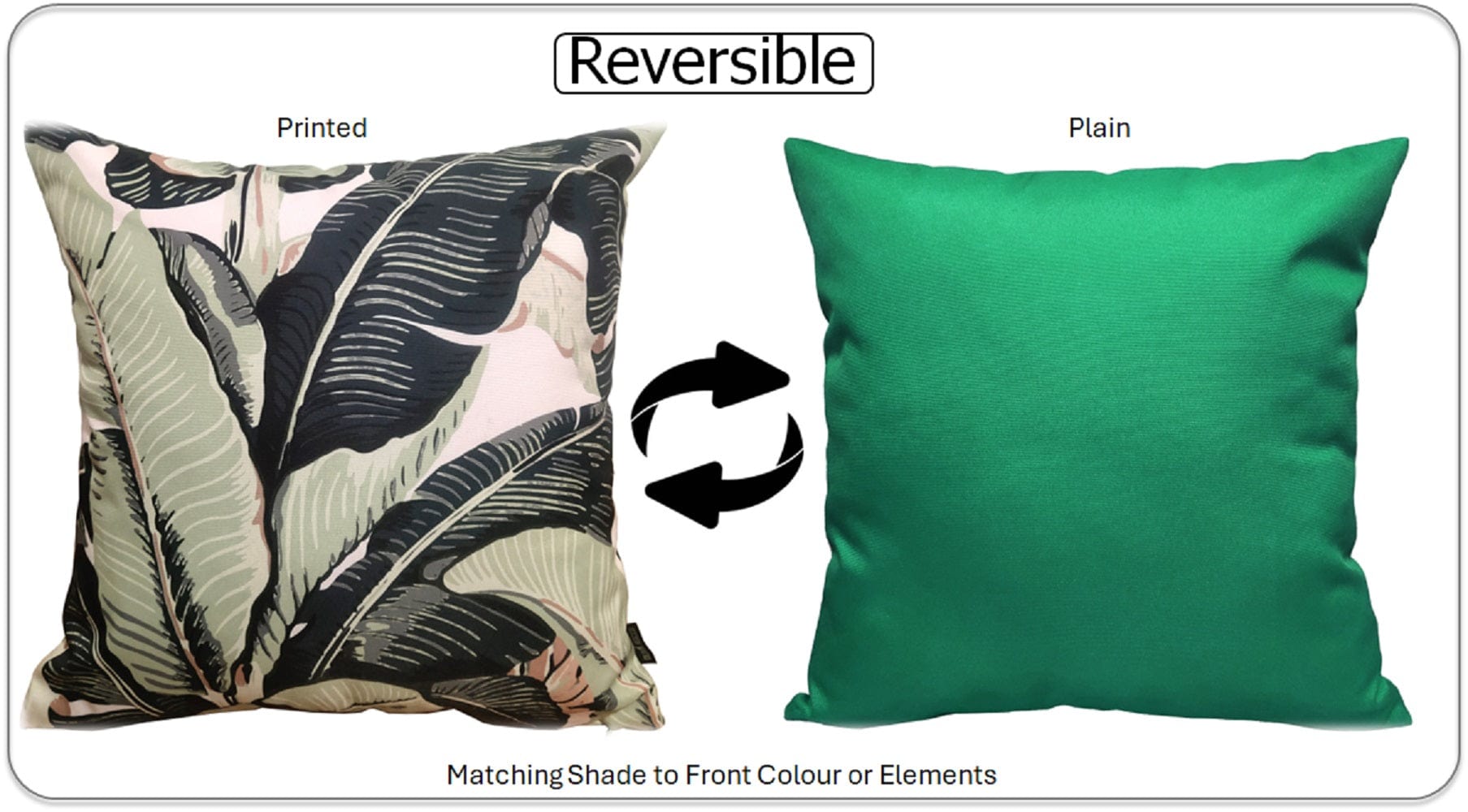 OLIVIA ROCCO Banza Waterproof Cushion Covers 43 x 43 cm Reversible Breathable Decorative