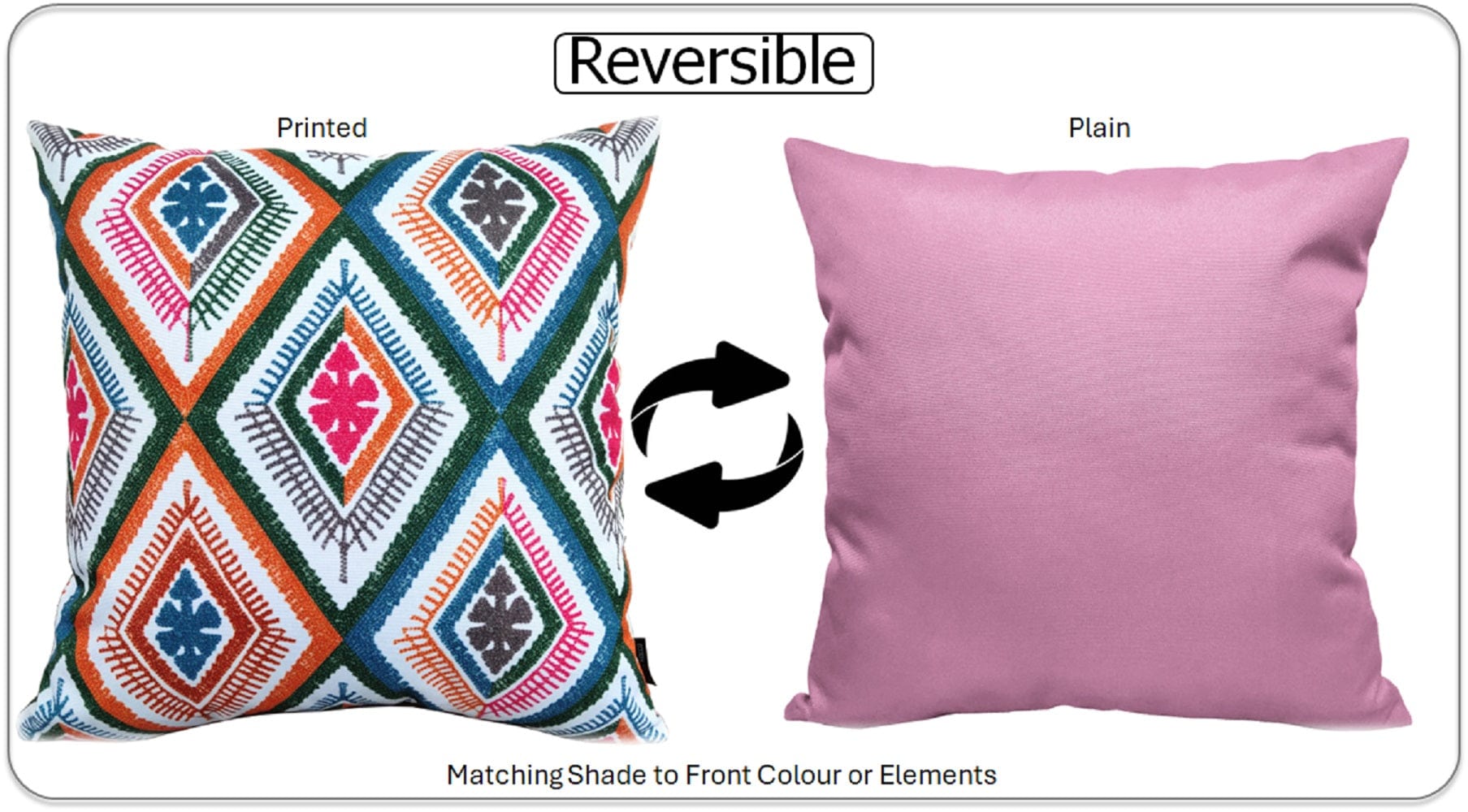 OLIVIA ROCCO Vibrant Meze Outdoor Waterproof Cushion Covers 43 x 43 cm Garden Patio