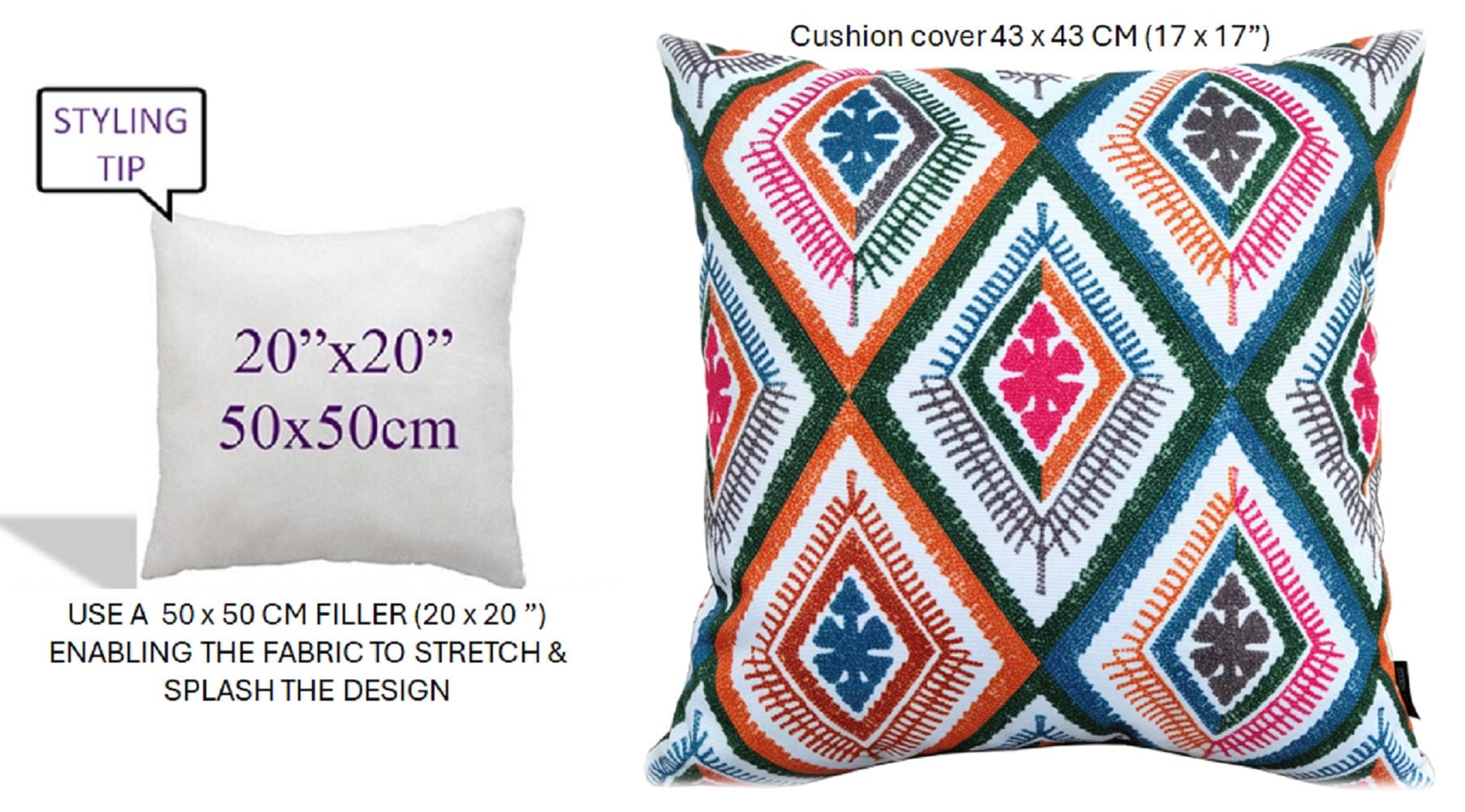 OLIVIA ROCCO Vibrant Meze Outdoor Waterproof Cushion Covers 43 x 43 cm Garden Patio