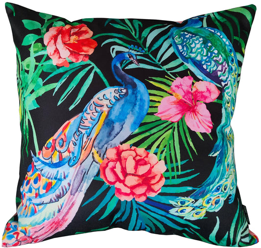 OLIVIA ROCCO Peacock Waterproof Cushion Covers 43 X 43 CM Reversible Breathable Bedroom Refresh Sofa Accent