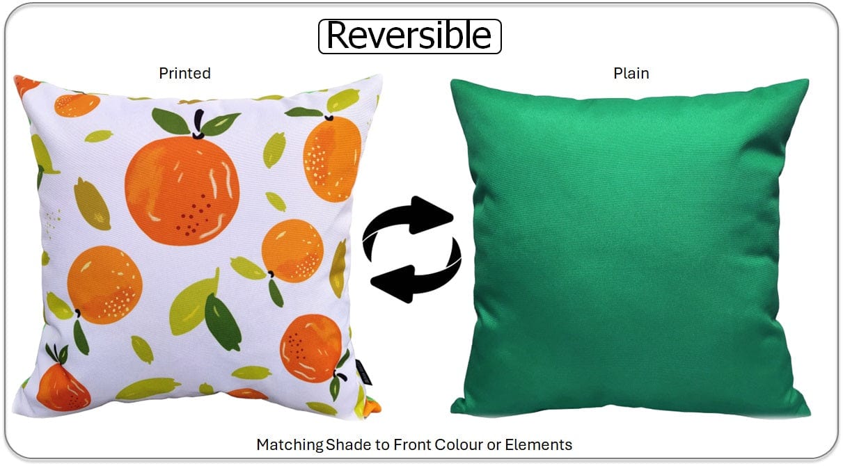 OLIVIA ROCCO Summer Fruits Waterproof Cushion Covers 43 x 43 cm Reversible Indoor Outdoor