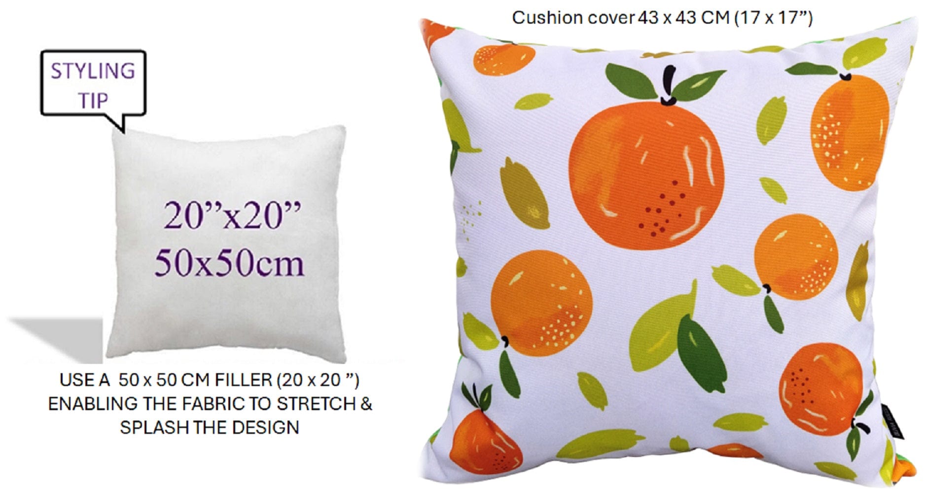 OLIVIA ROCCO Summer Fruits Waterproof Cushion Covers 43 x 43 cm Reversible Indoor Outdoor