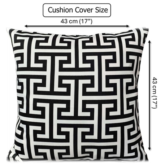 OLIVIA ROCCO Milano Black Waterproof Cushion Covers 43x43 cm Reversible Breathable
