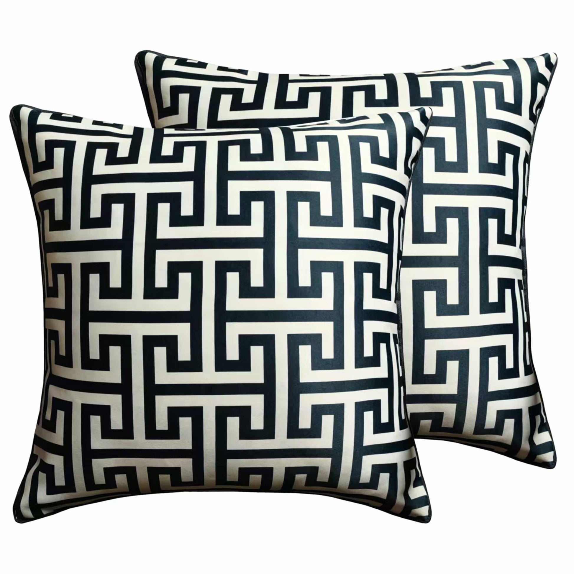 OLIVIA ROCCO Milano Black 2 Pack Scatter Cushion Covers Soft Touch with Hidden Zipper