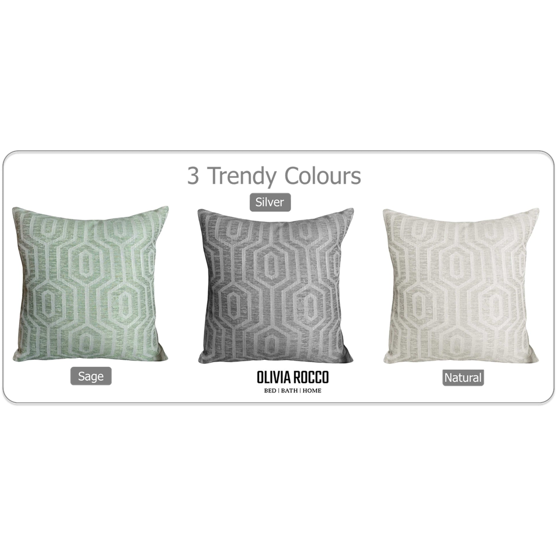 OLIVIA ROCCO Paris Cushion Covers Two Pack Modern Sage Green Decorative Square Scatter