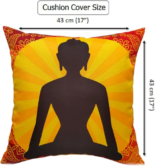 OLIVIA ROCCO Buddha Waterproof Cushion Covers 43x43 cm Reversible Breathable Decorative