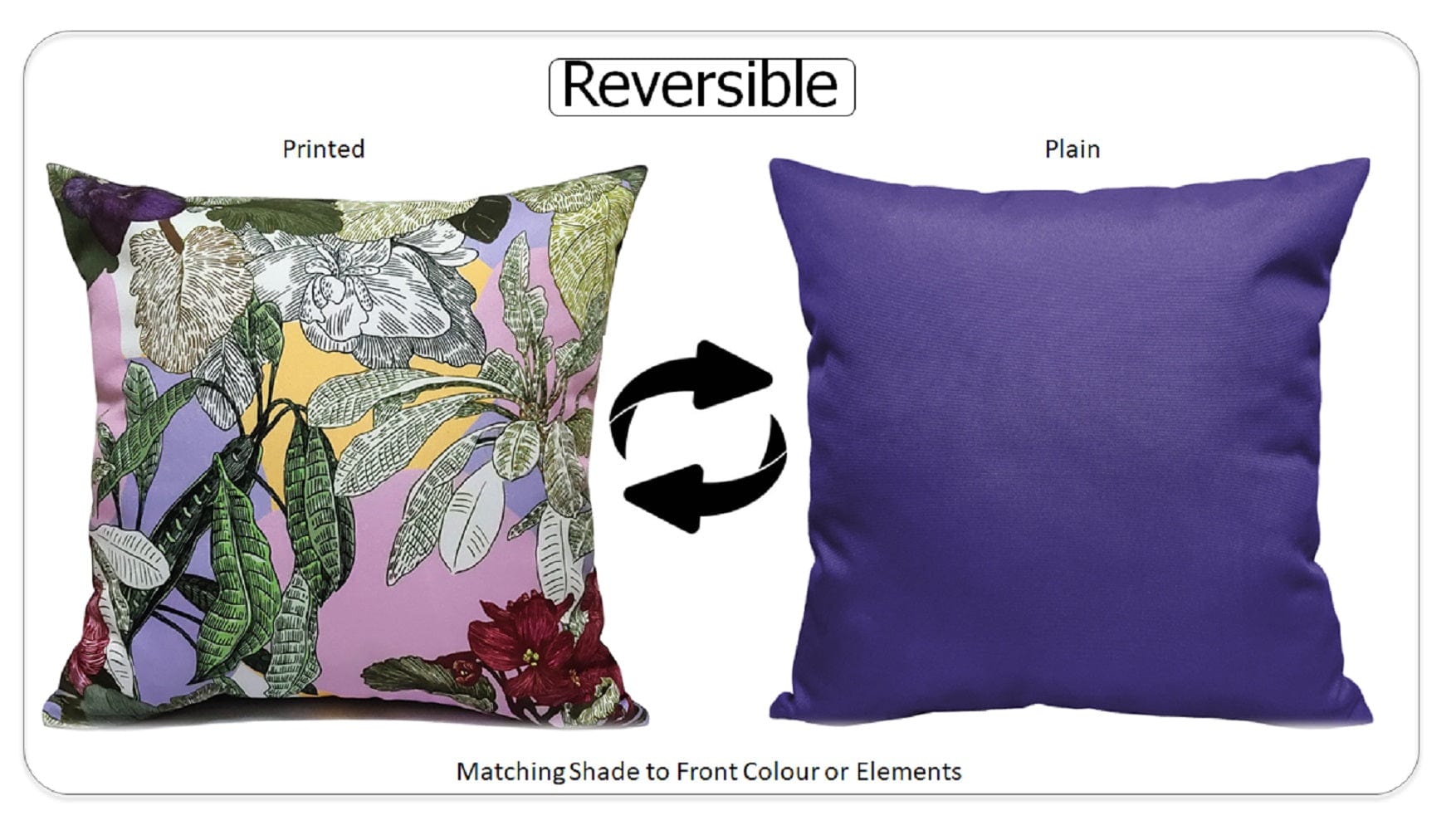 OLIVIA ROCCO Cushion Covers Dhalia Lilac Waterproof 43x43cm Reversible Breathable Indoor