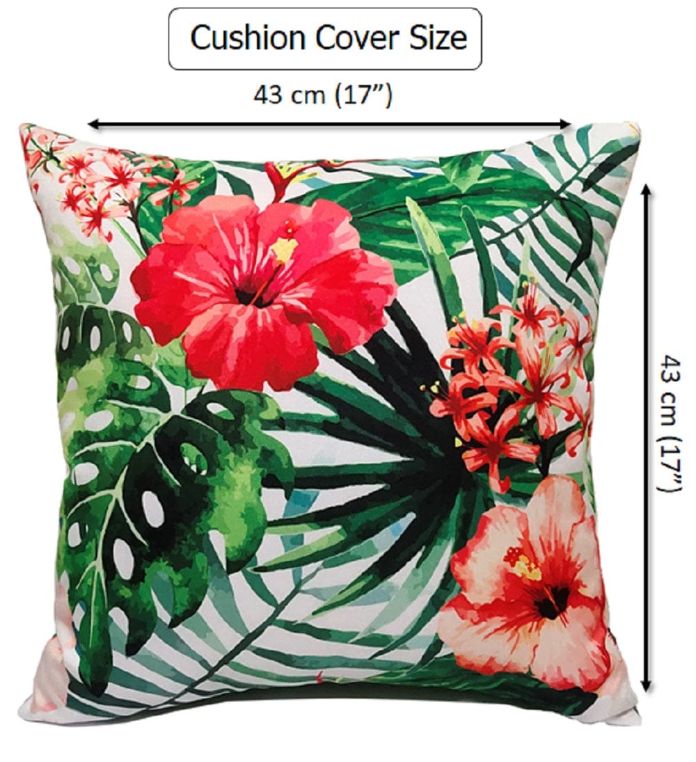 OLIVIA ROCCO Gardenia Waterproof Cushion Covers 43 x 43 cm For Sofa And Bedroom Hotel-Style Sofa or Bed Accent