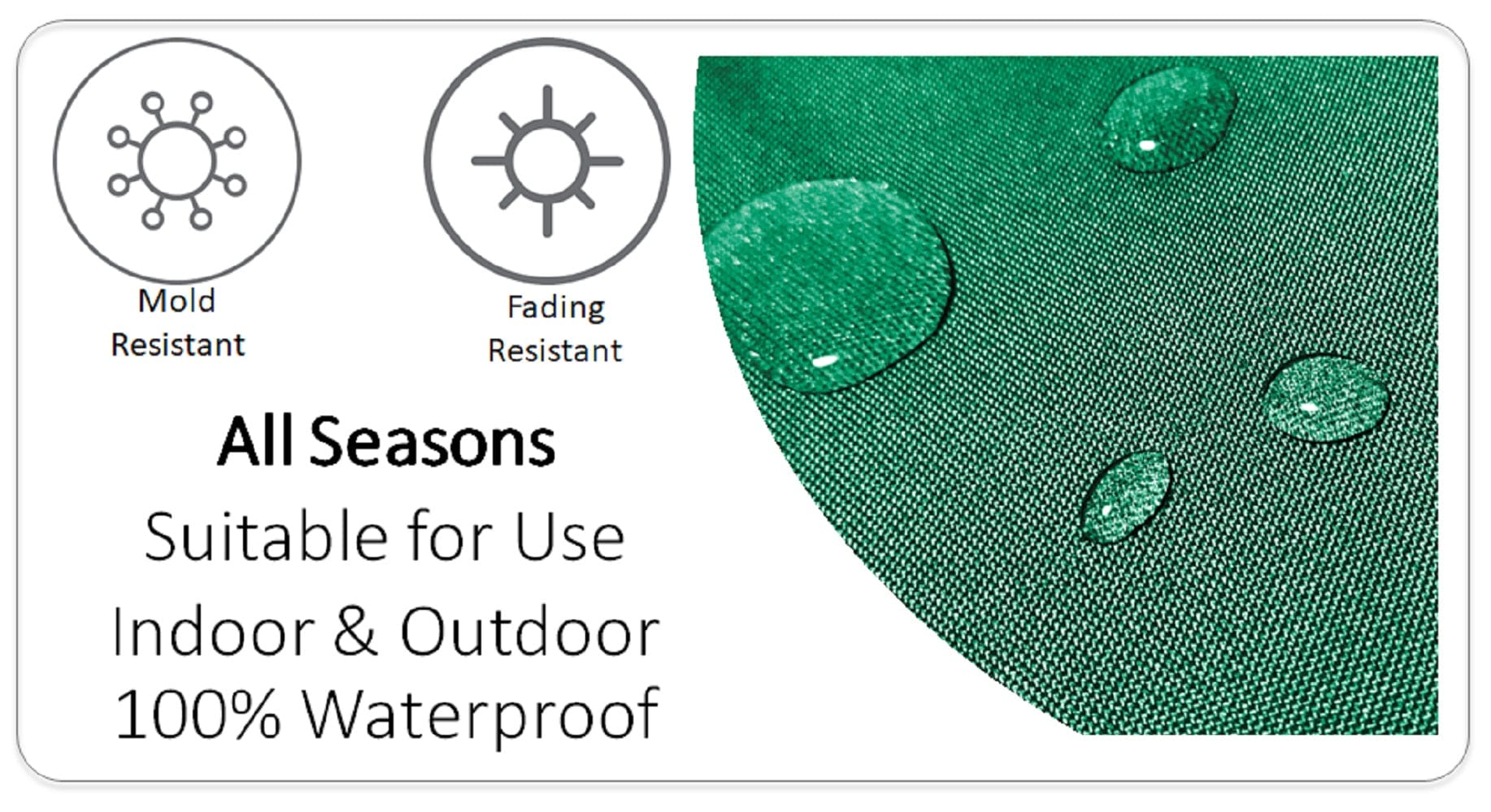 OLIVIA ROCCO Cushion Covers Jamil Green Waterproof 43x43 cm Reversible Breathable Indoor