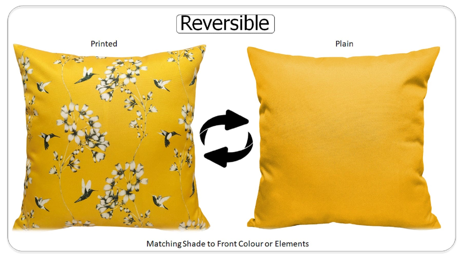 OLIVIA ROCCO Jardin Ochre Waterproof Outdoor Cushion Covers 43 x 43 cm Garden Patio