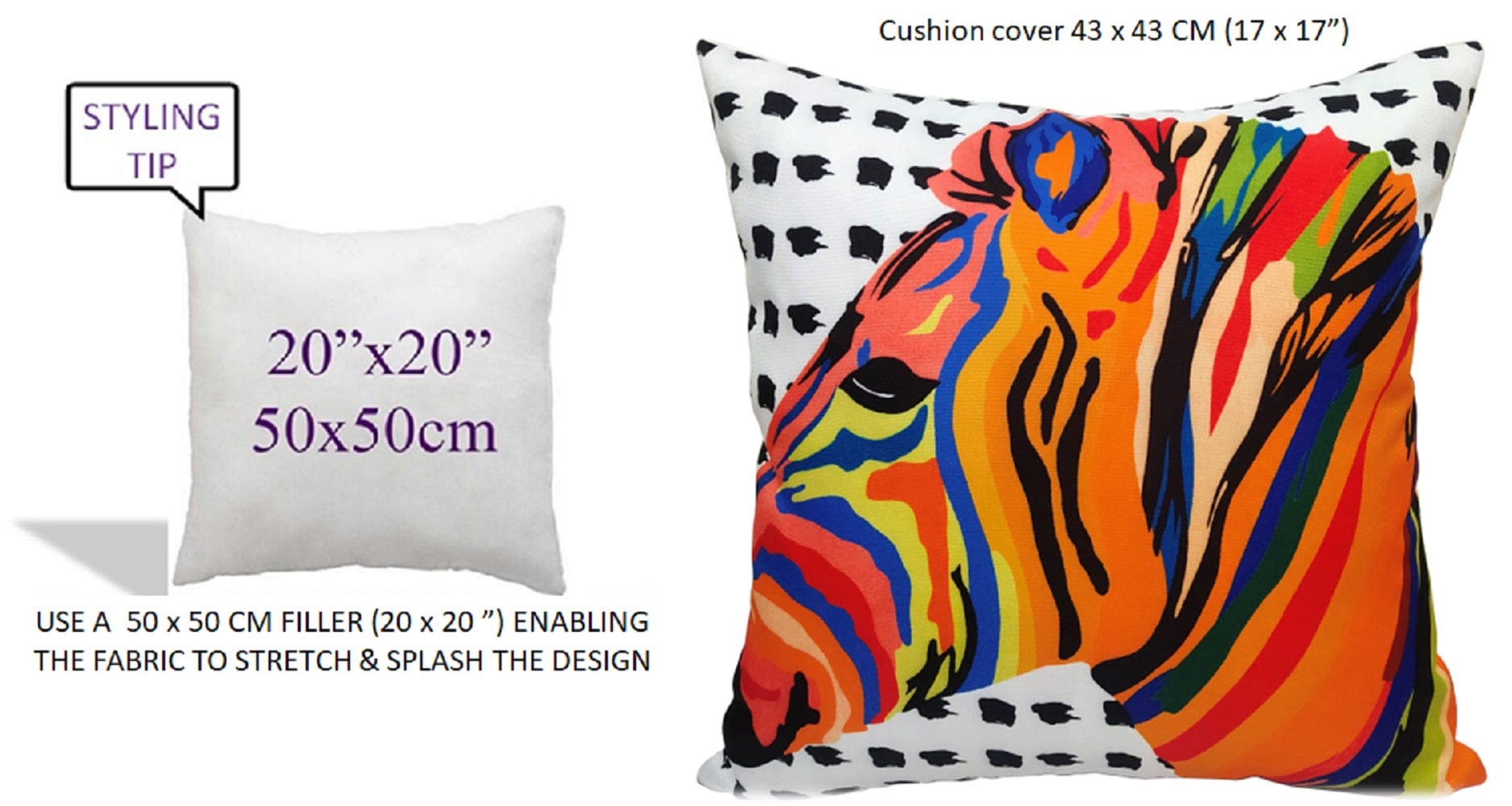 OLIVIA ROCCO Kampala Orange Waterproof Cushion Covers 43 x 43 cm Reversible Breathable
