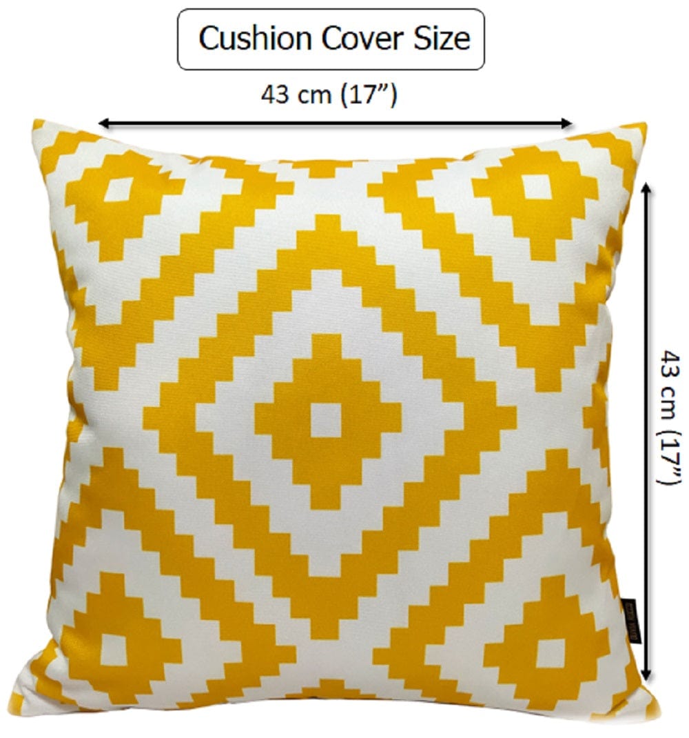 OLIVIA ROCCO Nairobi Ochre Waterproof Outdoor Cushion Covers 43 X 43 cm Weather Resistant