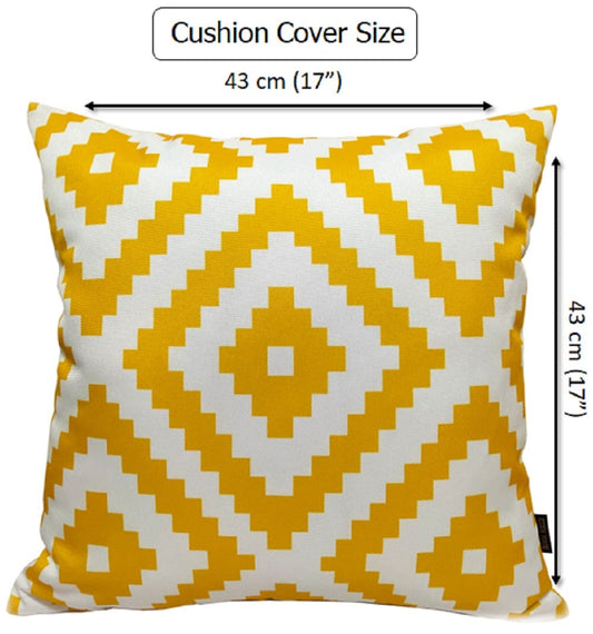 OLIVIA ROCCO Nairobi Ochre Waterproof Outdoor Cushion Covers 43 X 43 cm Weather Resistant