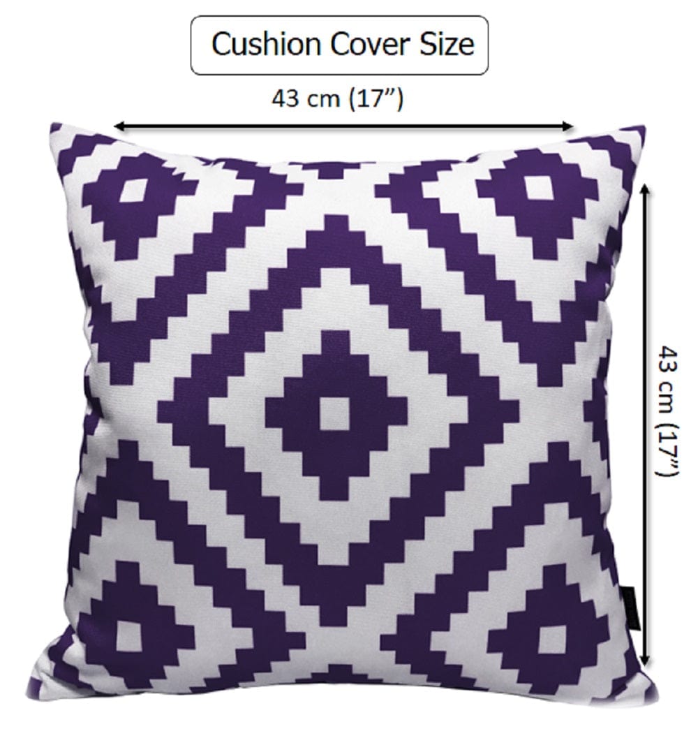 OLIVIA ROCCO Outdoor Scatter Cushion Covers Nairobi Purple 43 X 43 cm Waterproof Weather