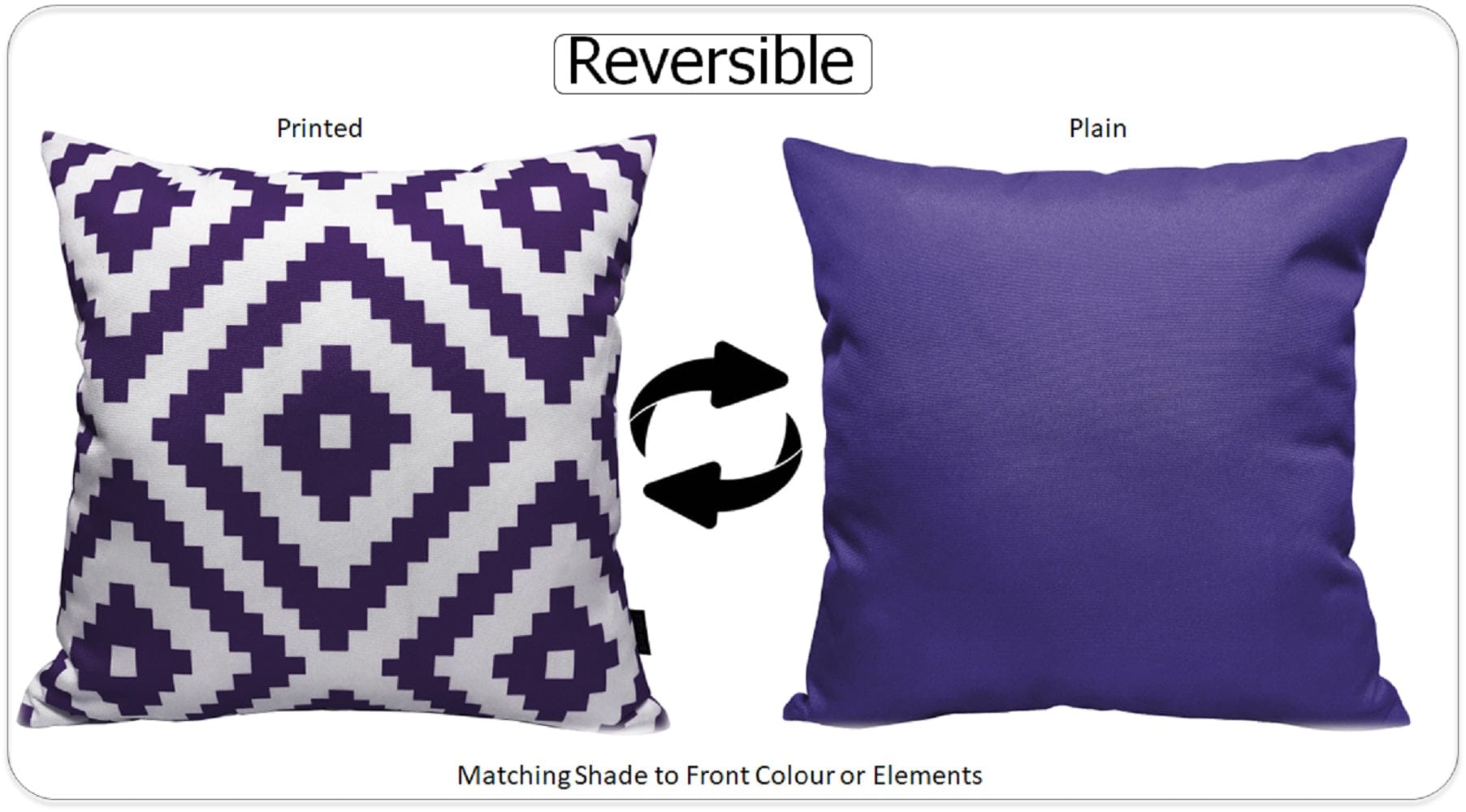OLIVIA ROCCO Outdoor Scatter Cushion Covers Nairobi Purple 43 X 43 cm Waterproof Weather