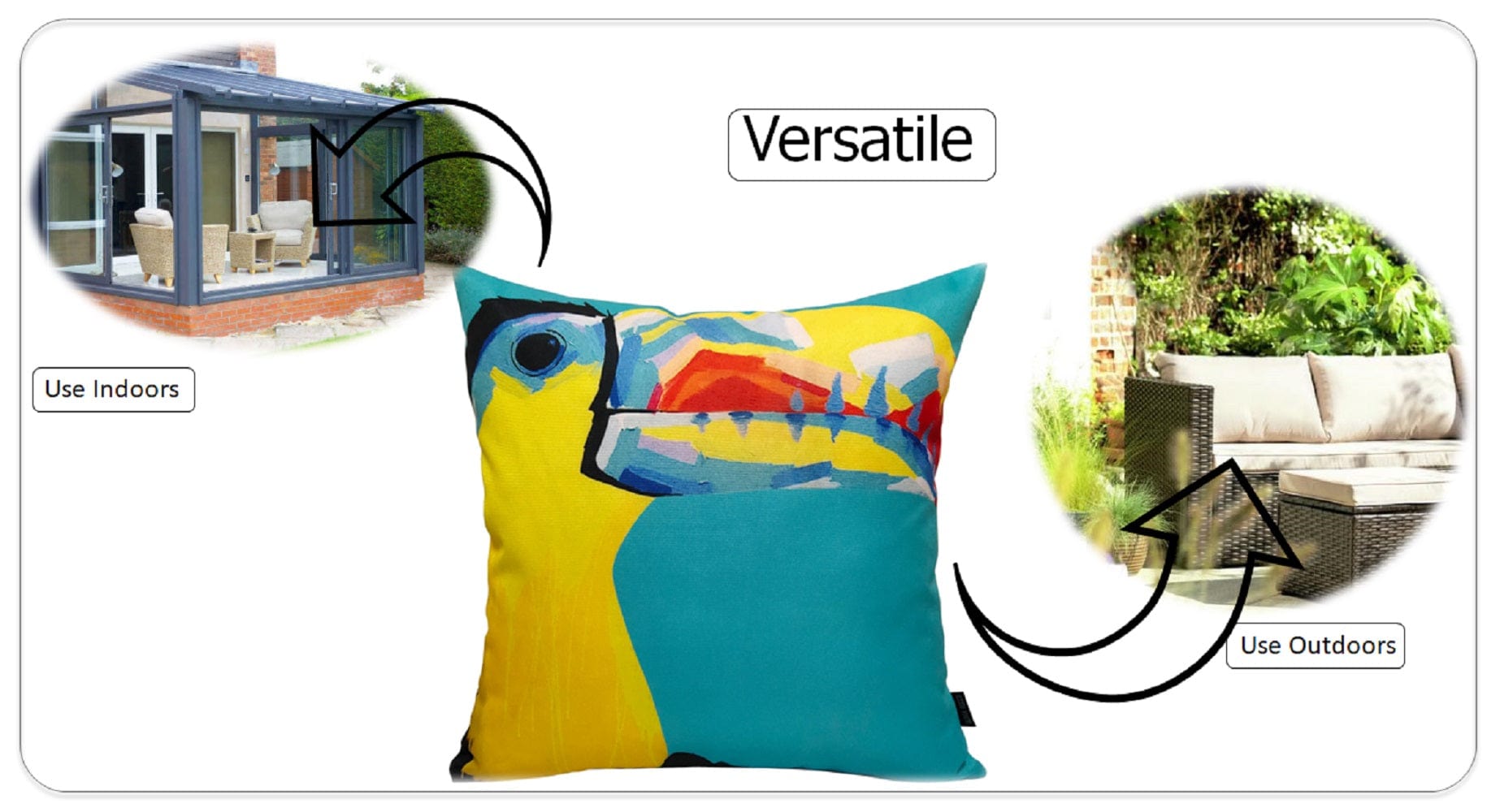 OLIVIA ROCCO Pelican Outdoor Waterproof Weather-Resistant Cushion Covers 43x43 Super Soft Bedroom Refresh Accent