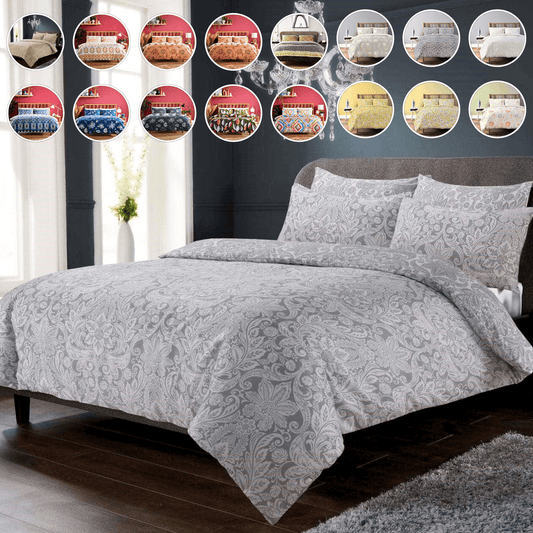 OLIVIA ROCCO Luxury Cotton Rich Duvet Sets Easycare Includes Duvet Cover And Pillowcases